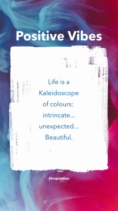 Instagram Story Template for Quotes with a Colorful Haze