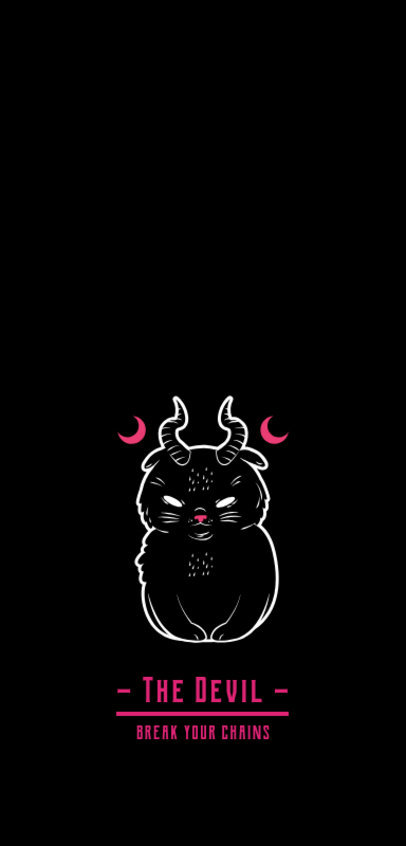 Phone Case Generator with a Devilish Cat Illustration 1688b