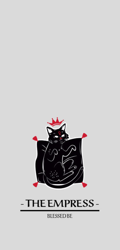 Phone Case Maker Featuring a Dark Cat Illustration with a Crown 1688c