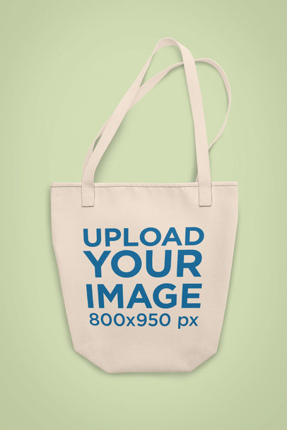 Customizable Strap Tote Bag Mockup on a Plain Surface 28948