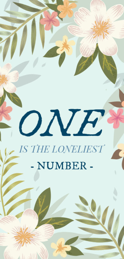 Phone Case Design Template with Tropic Plants 1689h