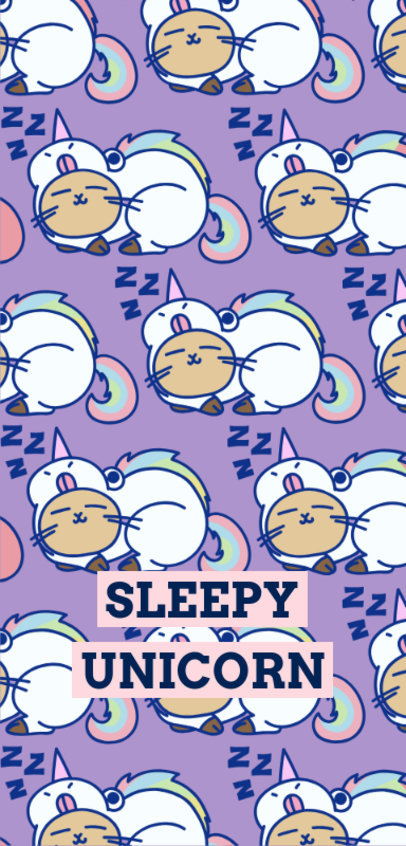 Cute Phone Case Design Template with Unicorn Patterns