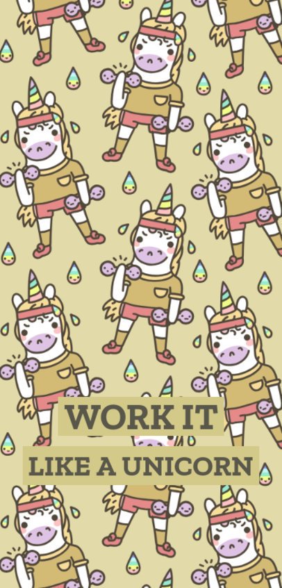 Illustrated Phone Case Maker Featuring Unicorns Working Out 1687f 