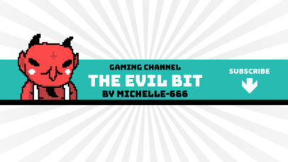 Gaming Channel YouTube Banner Maker Featuring Retro Pixel Characters 