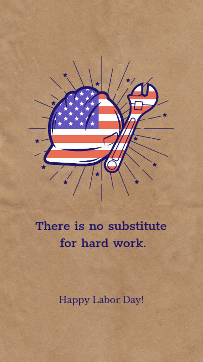 Instagram Story Design Maker with a Labor's Day Quote and Illustration 1044k-1661