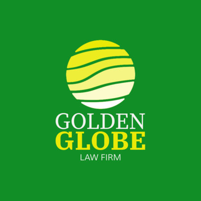 Logo Design Template for a Law Firm with a Circular Icon