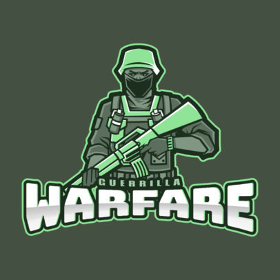 Gaming Team Logo Maker with a Warfare Theme 2449h