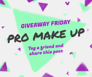 Social Media Post Template for a Make-Up Giveaway with an Abstract Background 637h 1698
