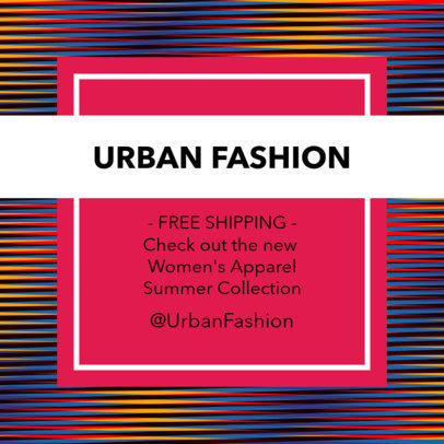 Instagram Post Maker with a Retro-Style Pattern