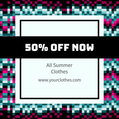 Instagram Post Maker with a Pixelated Pattern 1684j--1701