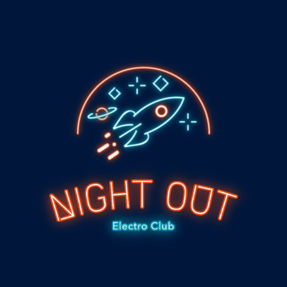 Nightclub Logo Maker with Space Graphics