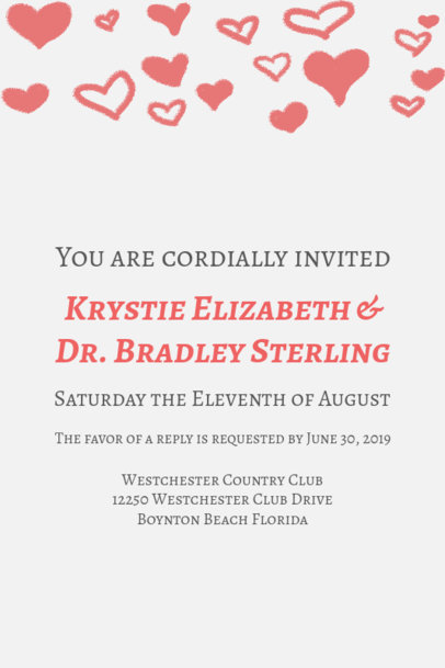 Invitation Maker with Little Hearts Drawings 1685k