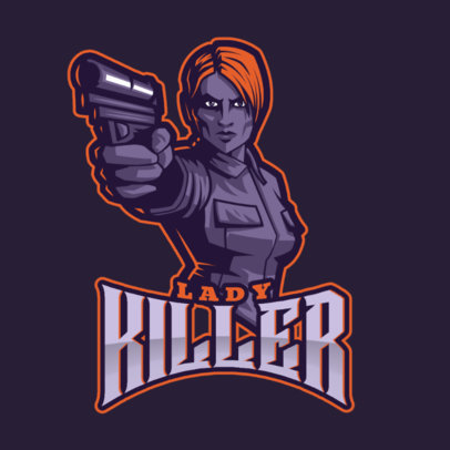 Counter-Strike-Inspired Logo Generator with a Female Character Illustration