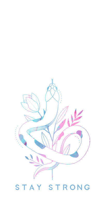 Phone Case Generator Featuring a Snake with Flowers