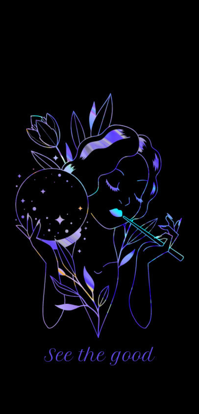 Phone Case Generator featuring a Woman with a Crystal Ball Illustration 1686d