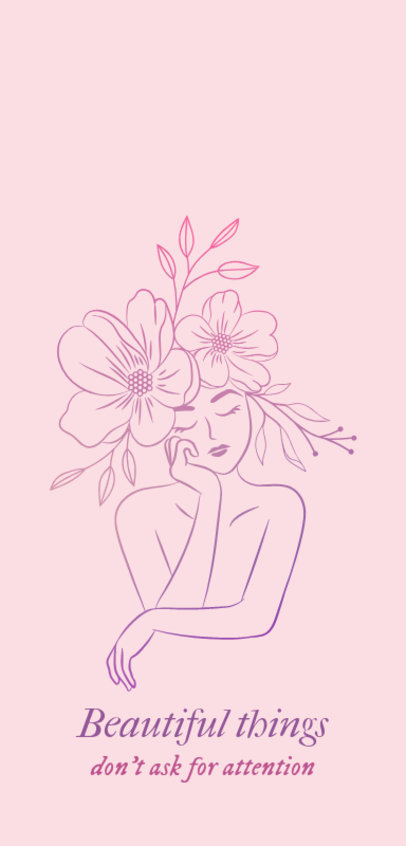 Illustrated Phone Case Generator with a Woman with Flowers in Her Hair 