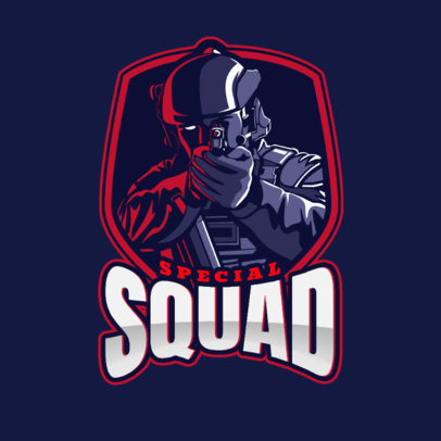FPS Gaming Team Logo Creator with a Soldier Emblem 2449t