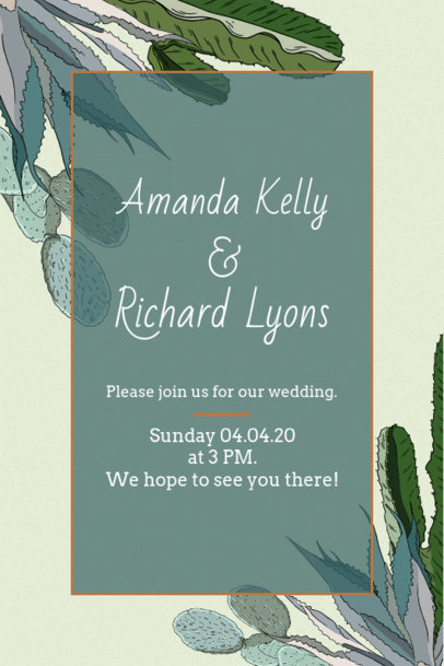 Invitation Maker with Cactus Illustrations