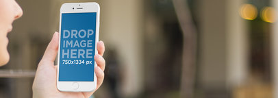 iPhone Mockup of a Woman in a Subway