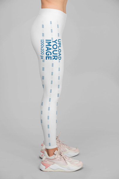 Side View Mockup of a Woman Wearing Leggings 