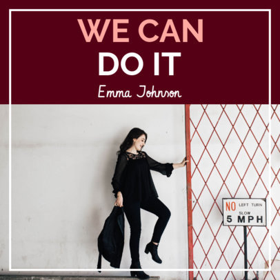 Podcast Cover Maker for a Female Motivational Talk Show