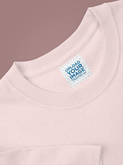 Clothing Label Mockup of a Crew Neck T-Shirt