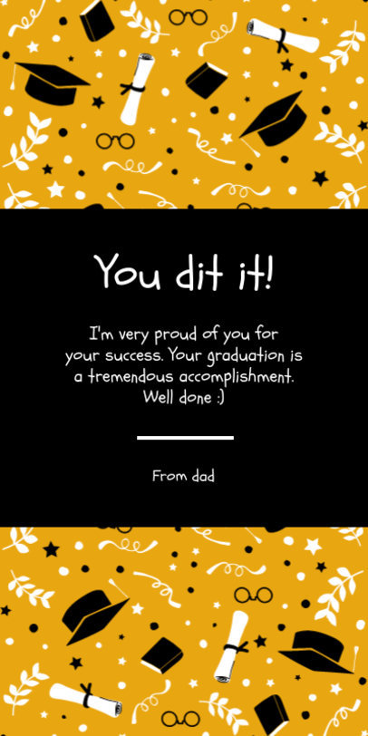Greeting Card Template for a Graduation Day