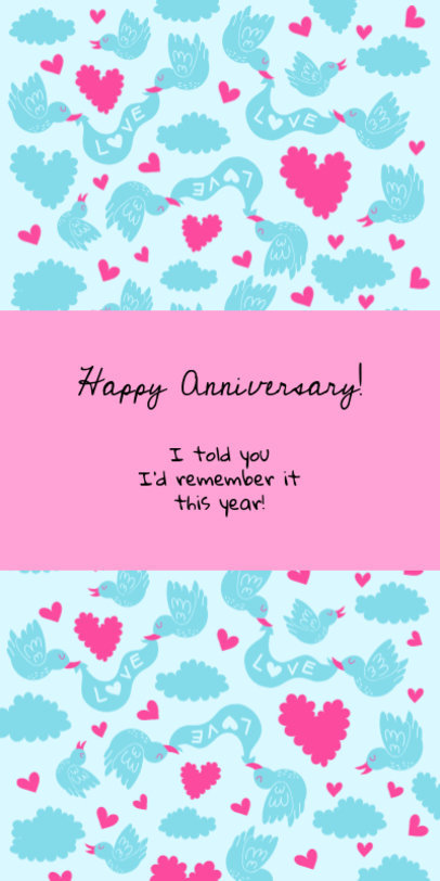 Greeting Card Template for an Anniversary Celebration
