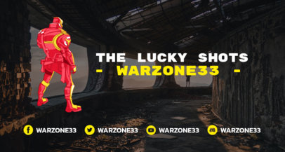 Twitch Banner Template with Fortnite-Related Characters