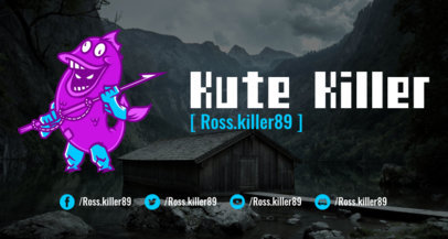 Twitch Banner Maker in the Style of Fortnite Featuring Original Characters 1735f--1727