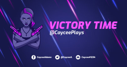 Twitch Banner Maker with a Female Character Inspired in Fortnite