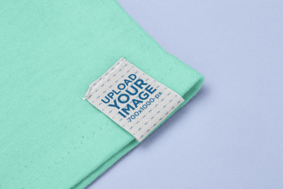 Clothing Label Mockup Attached to a Shirt's Sleeve 29034