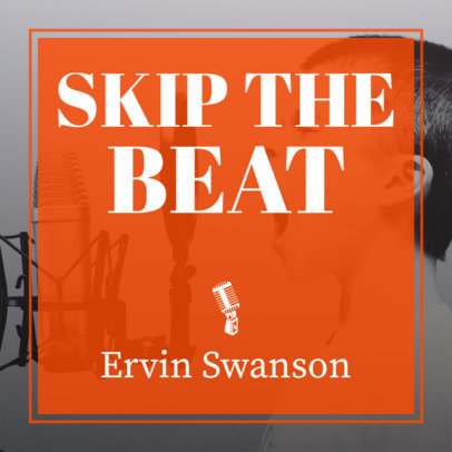 Podcast Cover Generator for a Musician with a Microphone Clipart