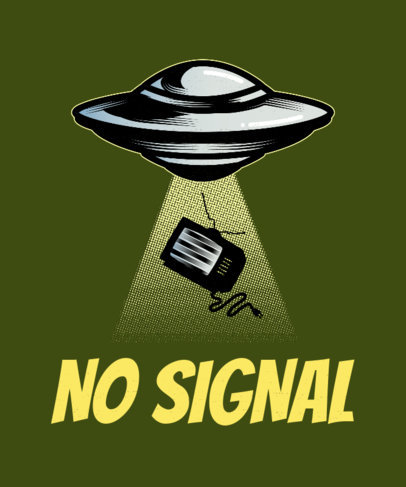 T-Shirt Design Generator Featuring a Spaceship