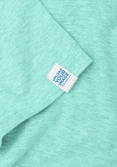 Mockup of a Clothing Label Attached to a Shirt's Sleeve