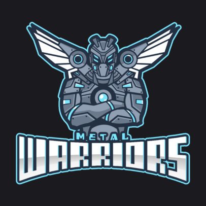Gaming Logo Template with a Mobile Legend Inspired Warrior Illustration 2455i