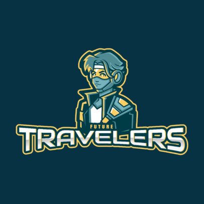 Gaming Logo Maker Featuring a Futuristic Character Graphic 2455k