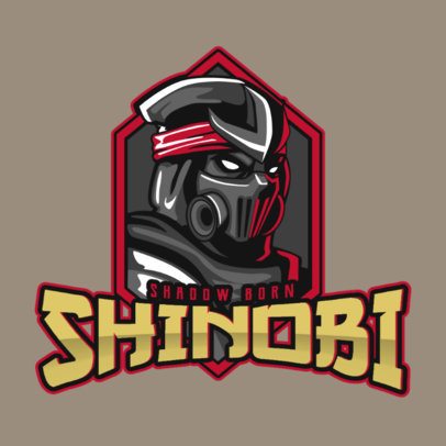 Mobile Legends-Style Gaming Logo Maker with a Ninja Illustration 2455o
