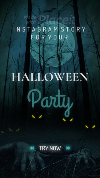 Spooky Halloween Instagram Story Video Maker Featuring Bat Animations