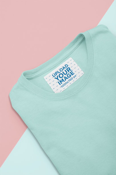 Mockup of an Inside Clothing Label on a T-Shirt 