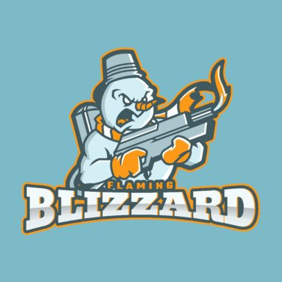 Logo Template for Gamers Featuring an Angry Snowman 2455bb