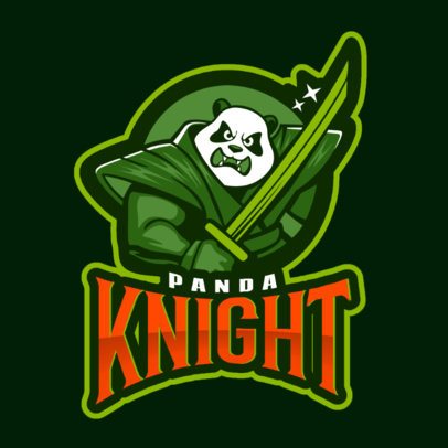 MLBB-Inspired Logo Template with a Panda Samurai 2455cc