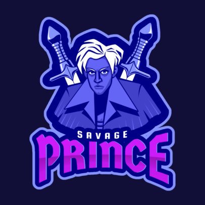 Logo Template for Gamers Featuring a Cool Swordsman 2455ee