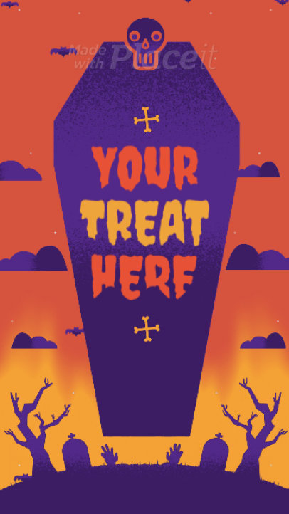 Halloween Instagram Story Video Maker with an Animated Grave