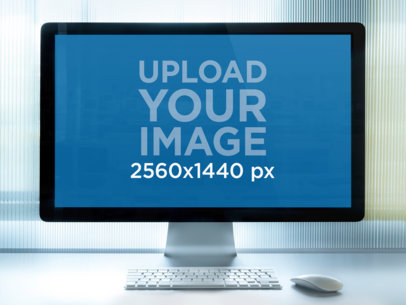 Mockup of an iMac in a Corporate Setting