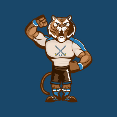 Mascot Maker Featuring an Aggressive Tiger 2381a