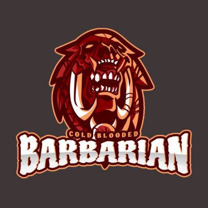 Gaming Logo Generator Featuring a Barbarian Clipart Inspired by DOTA 2 2499j