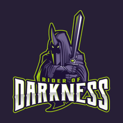 Logo Generator Featuring a DOTA 2 Inspired Dark Rider Character 2499m