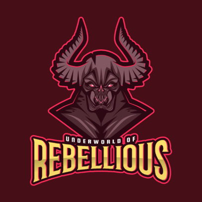 Logo Template with a Demon Character Inspired in DOTA 2