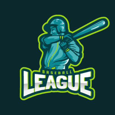 Logo Generator for a Baseball League with a Batter Graphic